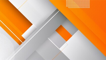 Poster - modern style abstract background orange, gray and white colors. trendy geometric abstract design.