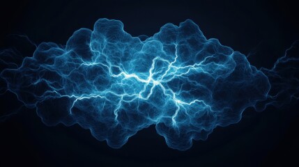 Poster - Dynamic Abstract Lightning Patterns in Blue