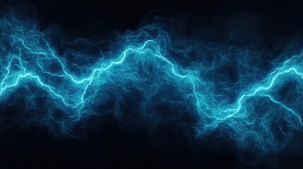 Poster - Dynamic Abstract Lightning Patterns in Vivid Blue