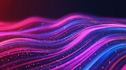 Poster - Dynamic Abstract Water Stream Vector Composition