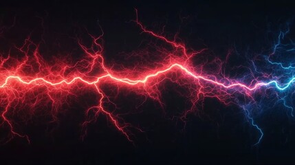Poster - Abstract Lightning Burst with Electric Rays