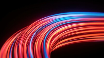 Poster - Dynamic Flow of Vibrant Fiber Optic Lines