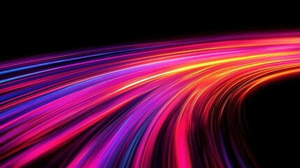 Poster - Dynamic Fiber Optic Motion in Sleek Abstract Design