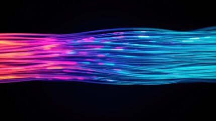 Poster - Abstract Sleek Fiber Optic Motion Design