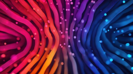 Poster - Abstract Fiber Optic Network Concept Art Design