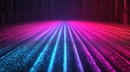 Poster - Glowing Fiber Optic Layout in Futuristic Design