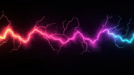 Poster - Futuristic Lightning Effects in Holographic Style