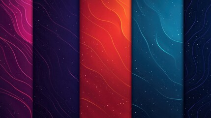 Poster - Minimalist Galactic Nebula Patterns for Design Projects