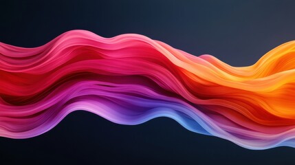 Poster - Dynamic Flow of Colorful Strands in Motion