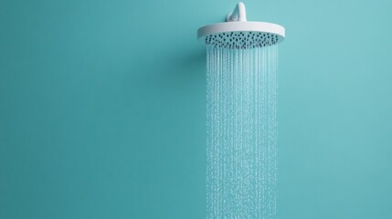 Aufkleber - Dynamic Abstract Water Flow with Showerhead