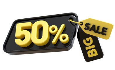 Poster - 50 percent gold offer tag big sale