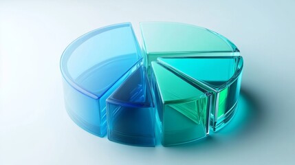 Aufkleber - Colorful Transparent Geometric Shapes with Soft Background Light