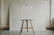 © Mandeep - empty canvas on easel in an artist studio ready for creativity