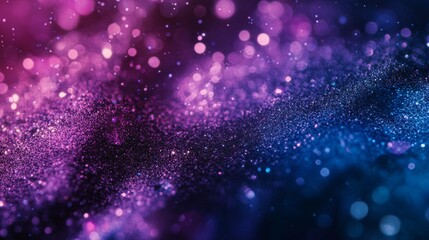 Aufkleber - Colorful Bokeh Effect with Glitter and Sparkles on Dark Background