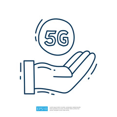 Poster - An illustration of a hand holding a circular symbol with 