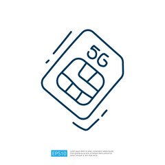 Poster - The image depicts a stylized illustration of a SIM card labeled 