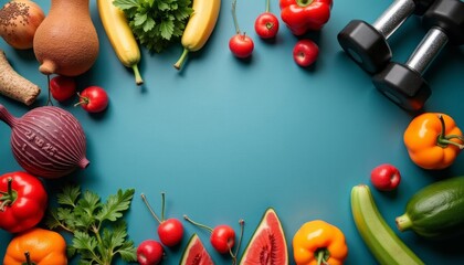 Wall Mural -  A vibrant array of fresh produce