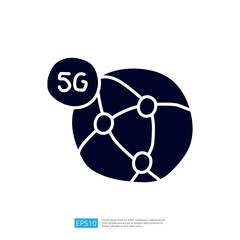 Poster - The image represents a stylized network symbol with the label 