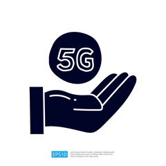 Poster - An illustration showing a hand holding a circular symbol with 
