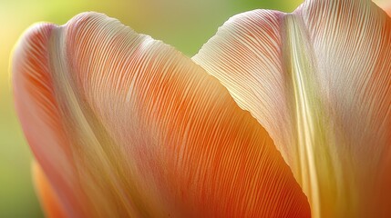 Poster - Close-Up of Delicate Tulip Petals in Soft Light