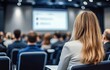 © zong - Business Conference Round Table Discussion Presentation Audience in Auditorium