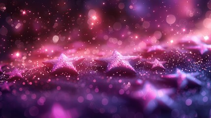 Wall Mural - magical purple starry abstract background