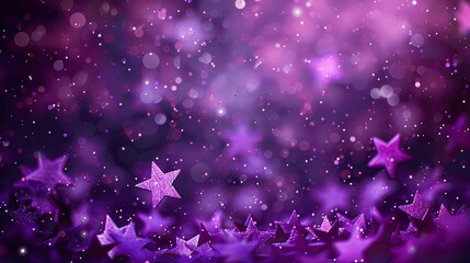 Wall Mural - purple starry night abstract background