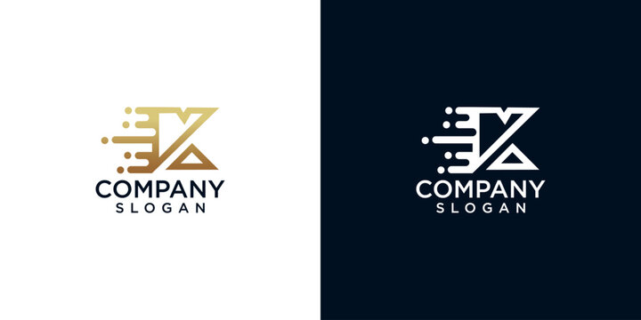 initial k abstract monogram logo design vector