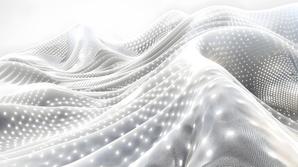 Wall Mural - abstract white glowing wave pattern background.