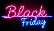 © MdNazim - Glowing Black Friday Text in Neon Style on Brick Background