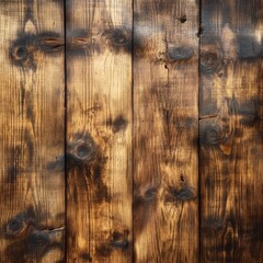 Fototapete - Rustic Wooden Planks Texture Background with Aged Grain and Knots