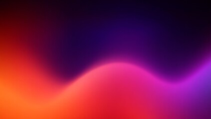 Poster - Abstract gradient background deep purple bright orange soft blurry effect wavy texture dark digital design