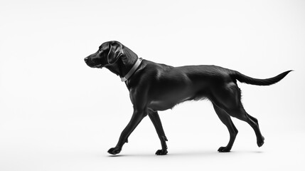 Wall Mural - photo of lovely labrador dog on white background