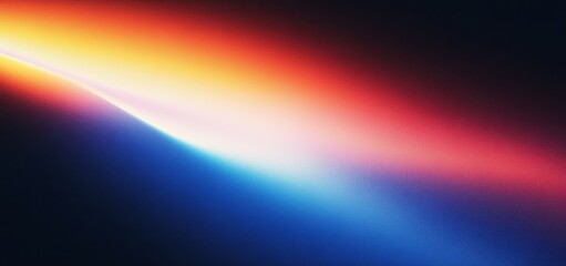 Poster - Gradient background blue purple red yellow abstract glowing texture wave dark poster design
