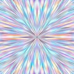 Poster - Abstract pastel light rays burst symmetrical pattern.
