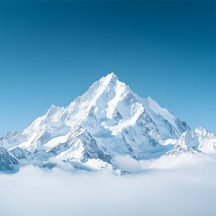 Wall Mural - Dufourspitze, towering at an impressive 4,634 meters in the Swiss Alps, snow-capped peak under a clear blue sky.