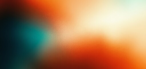 Poster - Gradient Background with Teal Orange Beige and Green Abstract Textured Design for Poster Banner and Header