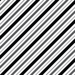 Poster - abstract monochrome geometric diagonal black grey line pattern can be used background.