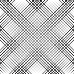 Aufkleber - abstract monochrome geometric diagonal gradient irregular cross line pattern can be used background.