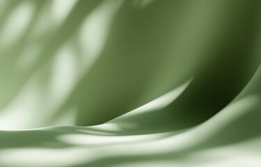 Aufkleber - Minimal Soft Green Light Ethereal Background Display for Nature Product Promotion in Beauty Cosmetics