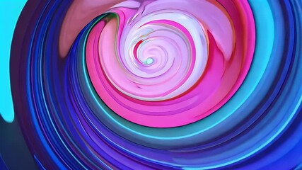 Wall Mural - A vibrant swirl of colors in pink, blue, and purple creating a mesmerizing pattern.