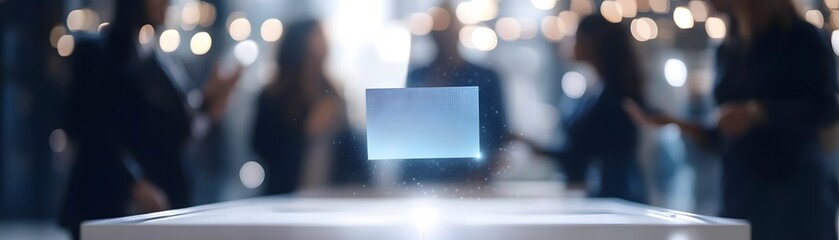 Poster - Innovative display technology in a modern setting.