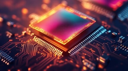 Poster - Cutting-edge microchip technology a nexus for digital art and science innovation