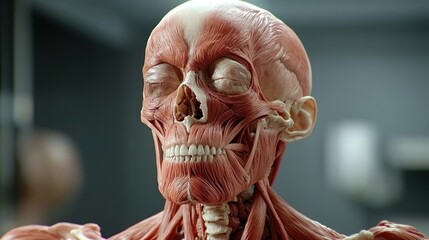 Poster - human anatomy model in a controlled science lab a close-up educational resource