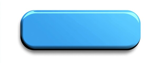 Aufkleber - blue rectangular glossy button modern design element 3D push empty label