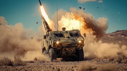 Poster - Improvised drone evading missile defense systems successfully conducts maneuvers in military operations for enhanced tactical advantage