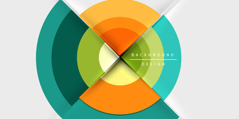 Target circle geometric abstract shapes. Vector Illustration For Wallpaper, Banner, Background, Card, Book Illustration, landing page