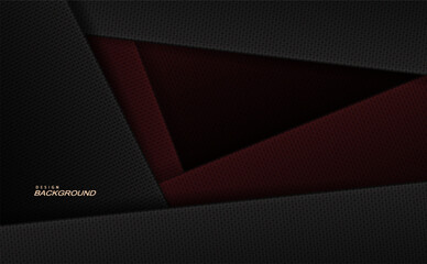 Canvas Print - Geometric abstract background with corrugated frames in grey and dark red.