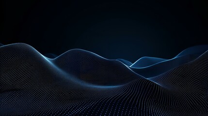 Wall Mural - Dark backdrop with a blue gradient glow, subtle grainy noise texture effect, creating a modern and atmospheric banner design