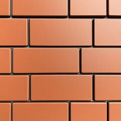 Poster - Seamless texture of orange bricks with dark grout.